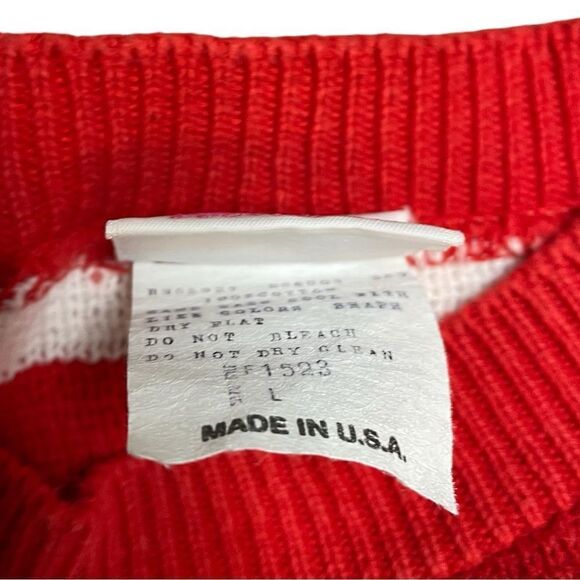 Vintage AVON FASHIONS Stars and Stripes USA Sweater Size Large - Picture 7 of 8